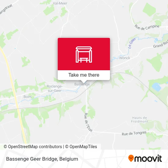 Bassenge Geer Bridge map
