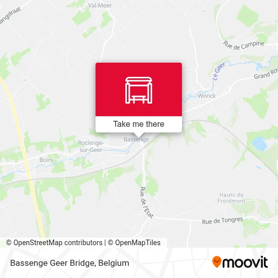 Bassenge Geer Bridge map
