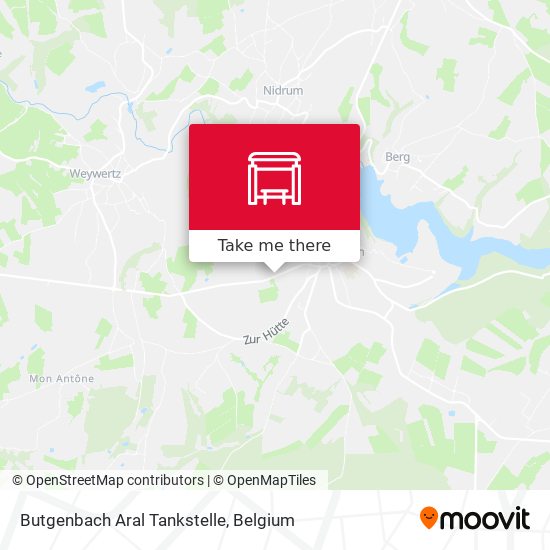 Butgenbach Aral Tankstelle map