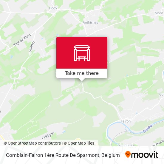 Comblain-Fairon 1ère Route De Sparmont map