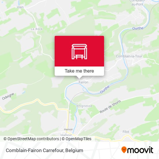 Comblain-Fairon Carrefour map