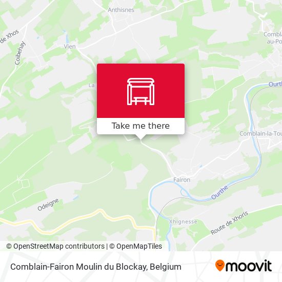 Comblain-Fairon Moulin du Blockay map