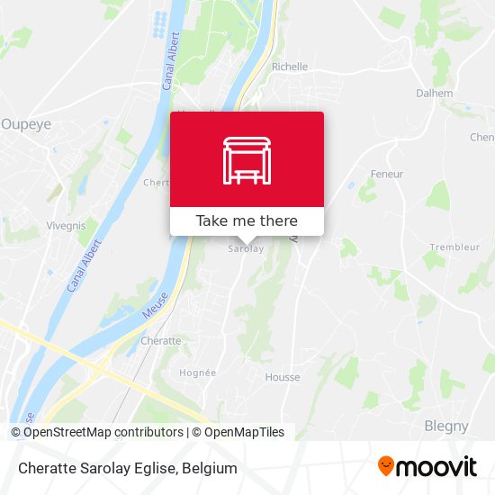Cheratte Sarolay Eglise map