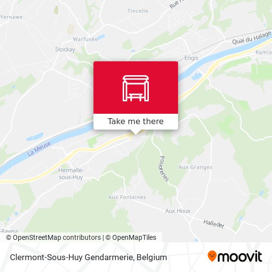 Clermont-Sous-Huy Gendarmerie map