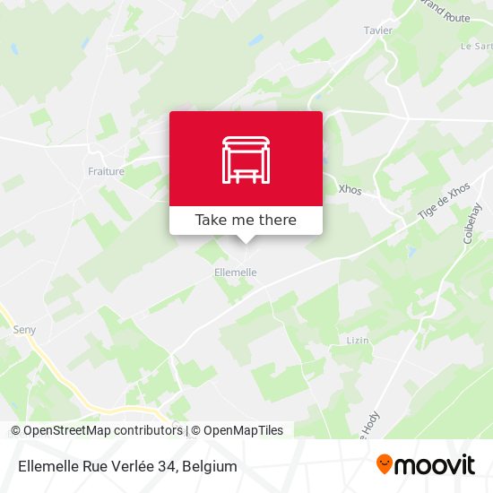 Ellemelle Rue Verlée 34 map