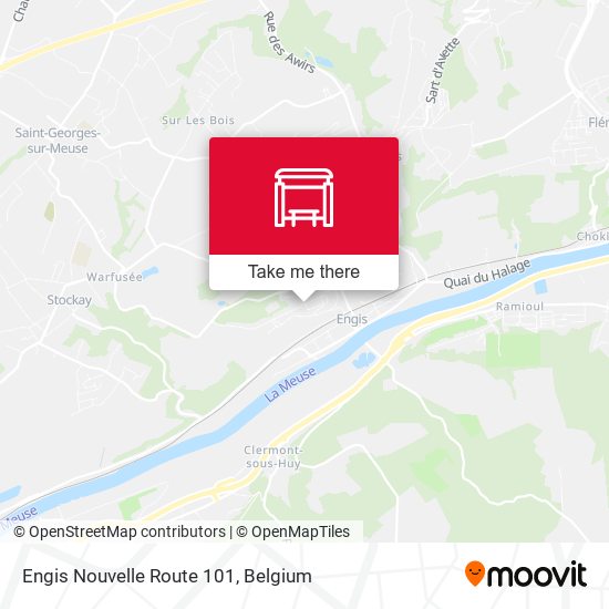 Engis Nouvelle Route 101 map