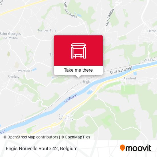 Engis Nouvelle Route 42 map