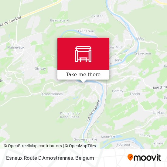 Esneux Route D'Amostrennes plan