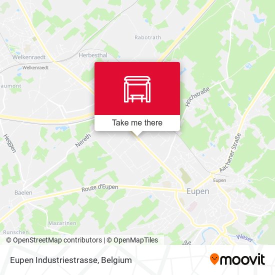 Eupen Industriestrasse map