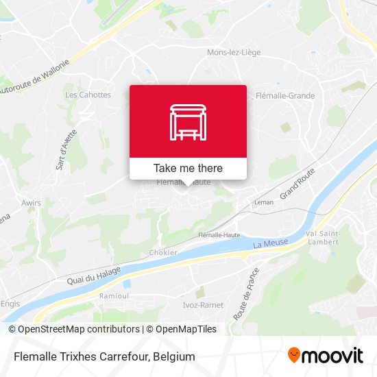 Flemalle Trixhes Carrefour map