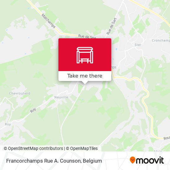 Francorchamps Rue A. Counson map