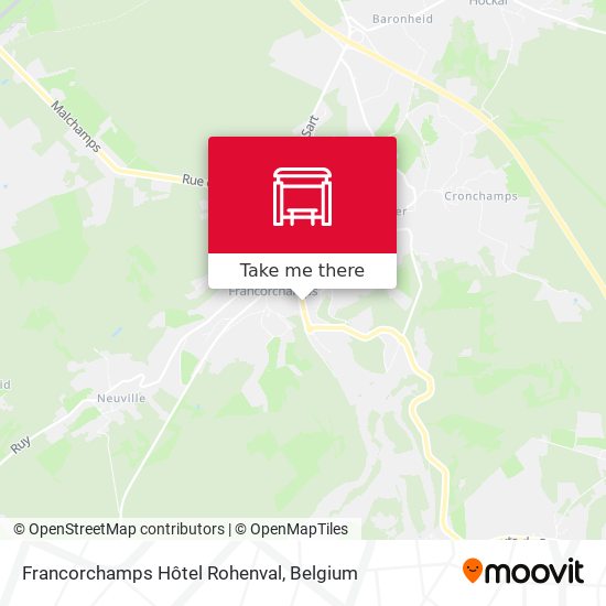 Francorchamps Hôtel Rohenval map