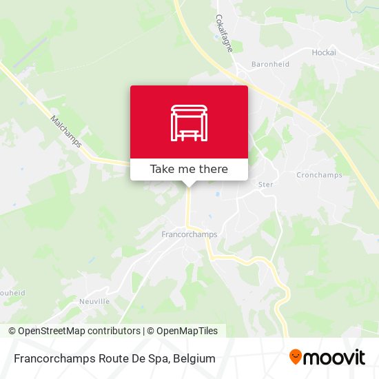 Francorchamps Route De Spa map
