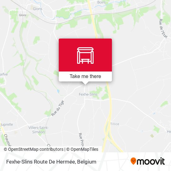 Fexhe-Slins Route De Hermée plan