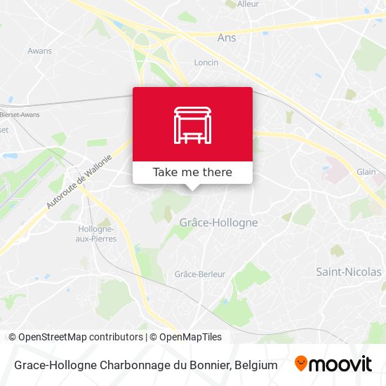 Grace-Hollogne Charbonnage du Bonnier map