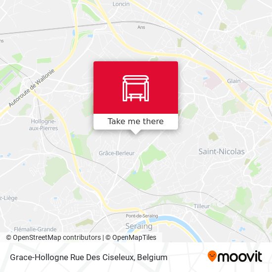 Grace-Hollogne Rue Des Ciseleux map