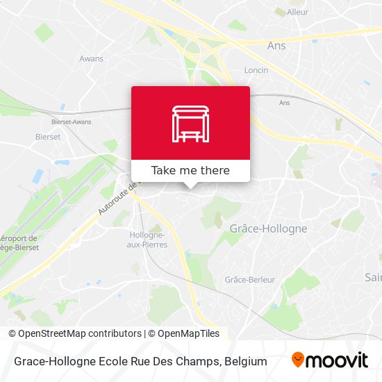 Grace-Hollogne Ecole Rue Des Champs plan