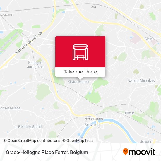 Grace-Hollogne Place Ferrer map