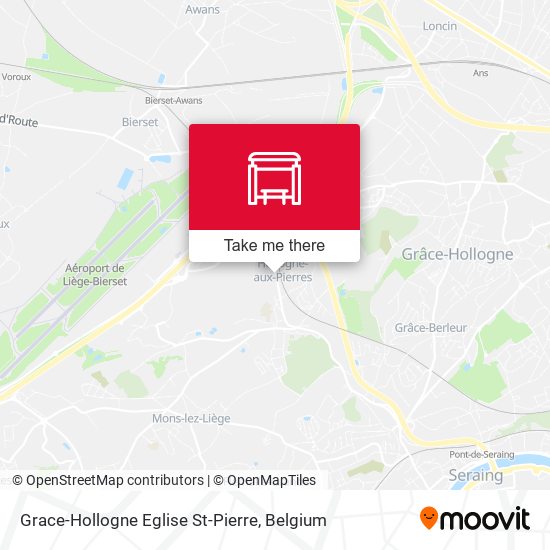 Grace-Hollogne Eglise St-Pierre map