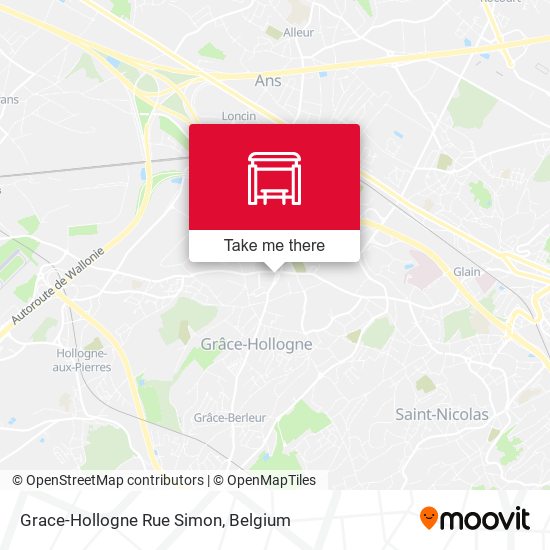 Grace-Hollogne Rue Simon map