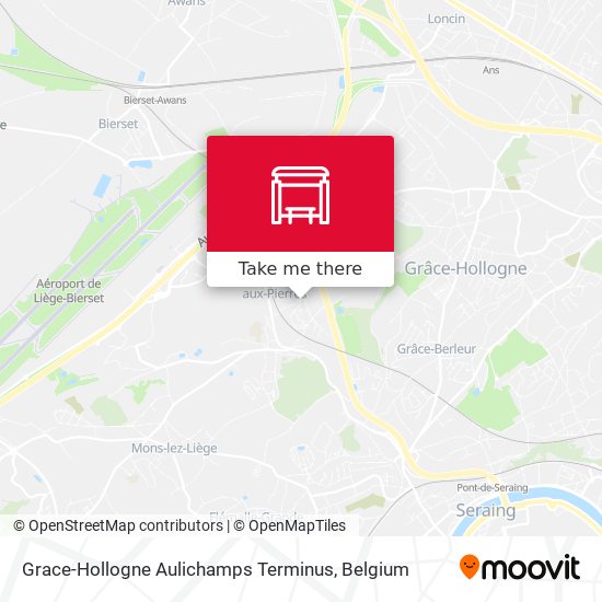 Grace-Hollogne Aulichamps Terminus map