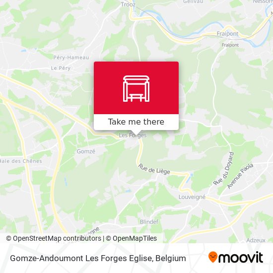 Gomze-Andoumont Les Forges Eglise plan