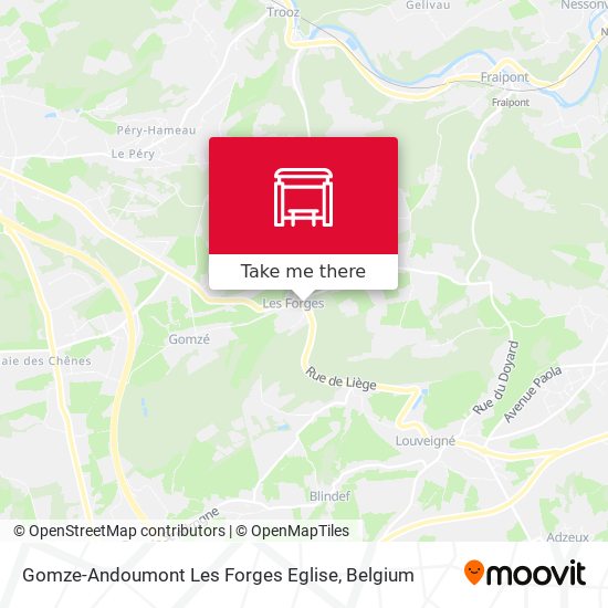 Gomze-Andoumont Les Forges Eglise plan