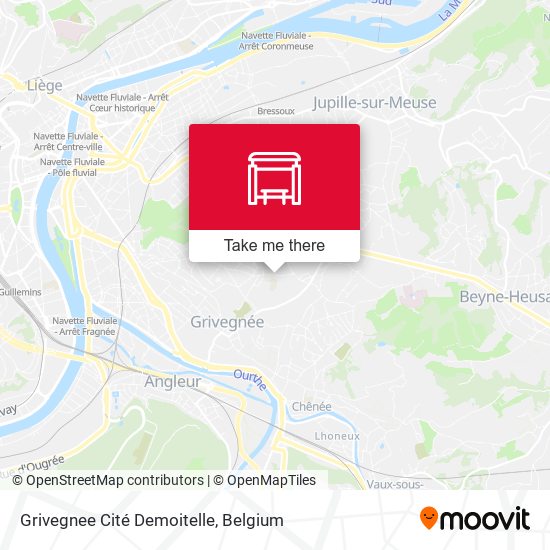 Grivegnee Cité Demoitelle map