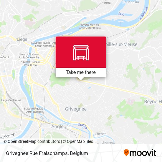 Grivegnee Rue Fraischamps map