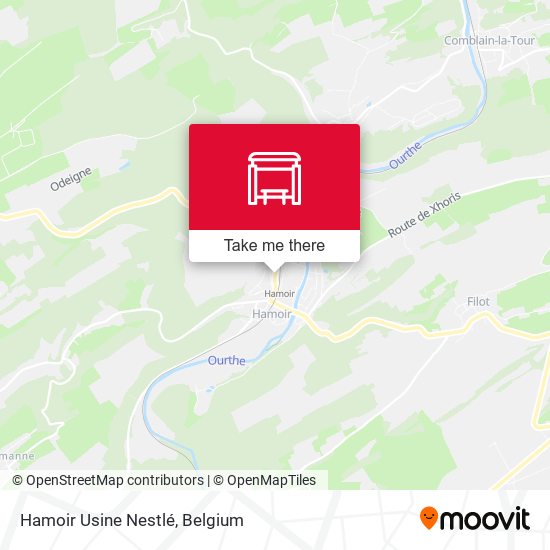 Hamoir Usine Nestlé map