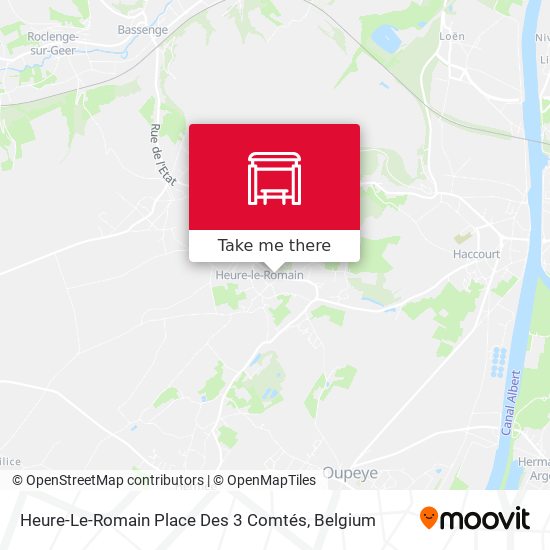 Heure-Le-Romain Place Des 3 Comtés map
