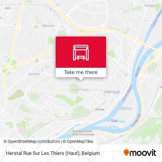 Herstal Rue Sur Les Thiers (Haut) map