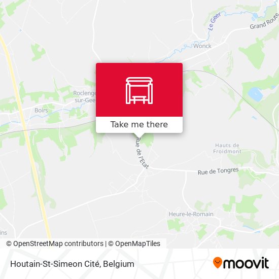 Houtain-St-Simeon Cité map