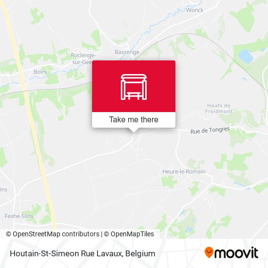 Houtain-St-Simeon Rue Lavaux map