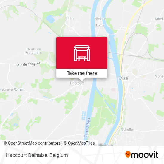 Haccourt Delhaize map
