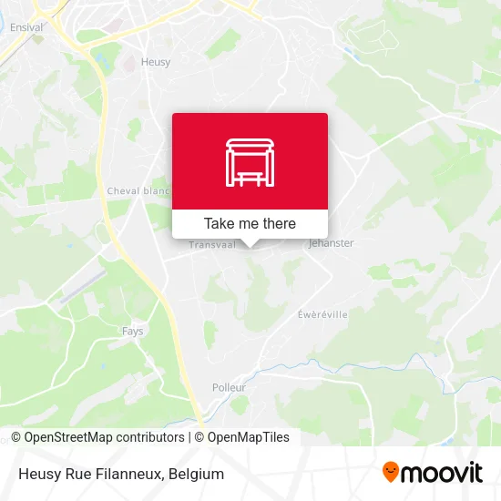 Heusy Rue Filanneux map