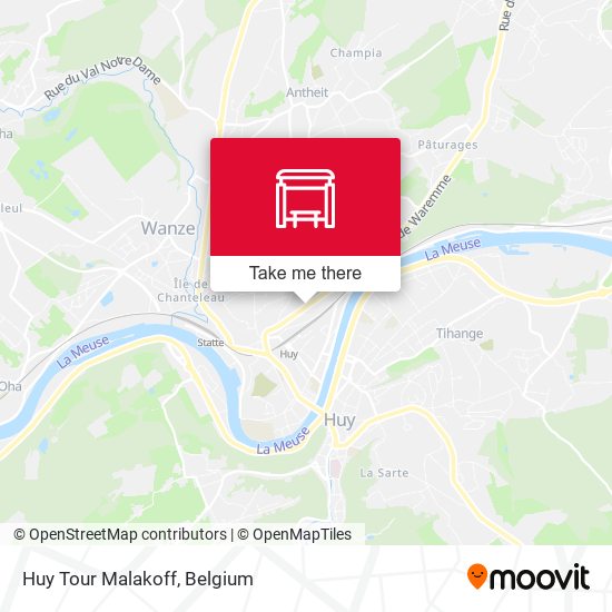 Huy Tour Malakoff map