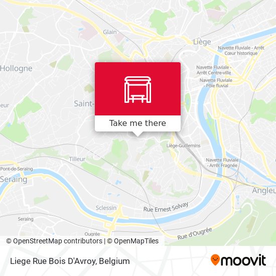 Liege Rue Bois D'Avroy map