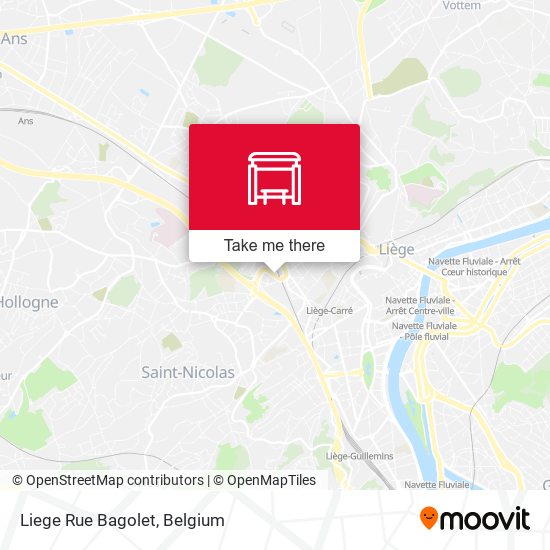 Liege Rue Bagolet map