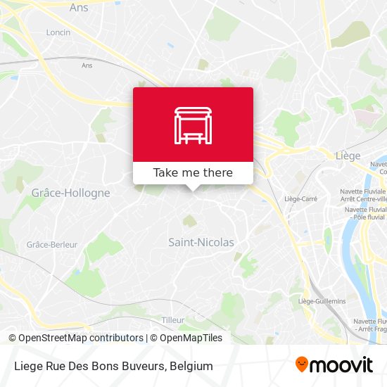 Liege Rue Des Bons Buveurs map