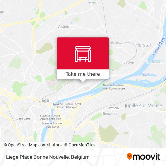 Liege Place Bonne Nouvelle map