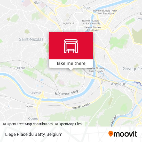 Liege Place du Batty map