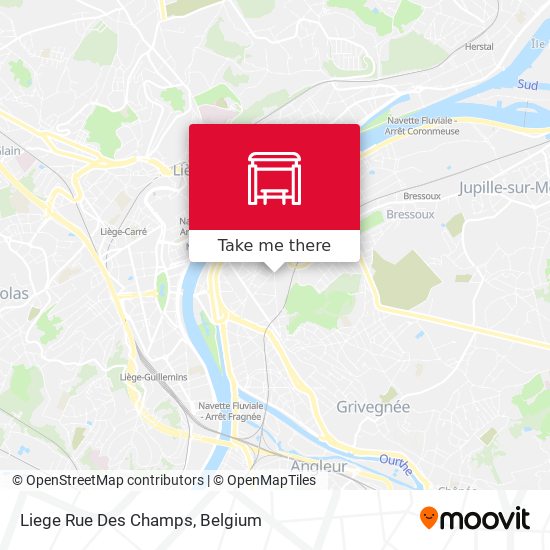 Liege Rue Des Champs map