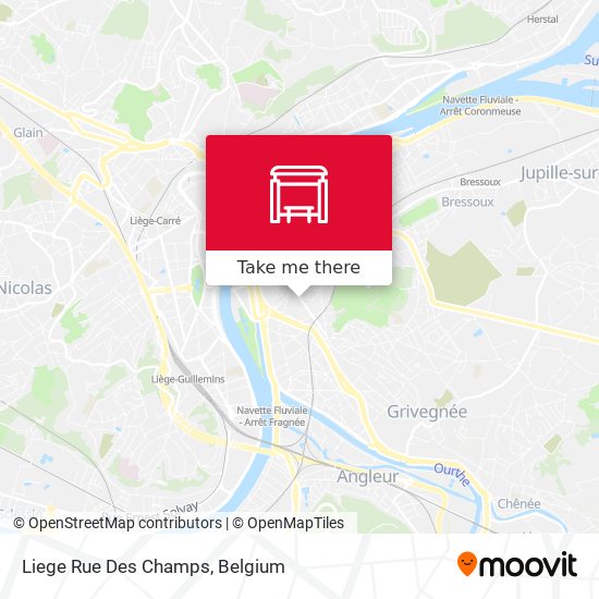 Liege Rue Des Champs map