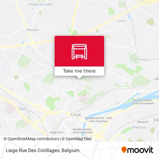Liege Rue Des Cotillages map