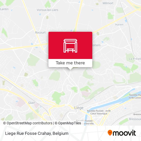 Liege Rue Fosse Crahay map