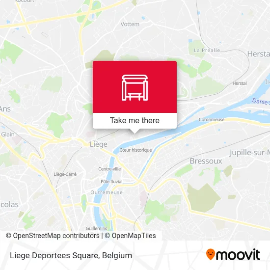 Liege Deportees Square map