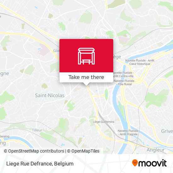 Liege Rue Defrance map