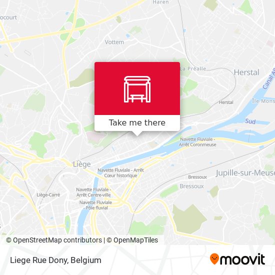 Liege Rue Dony map