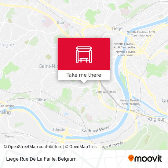 Liege Rue De La Faille map